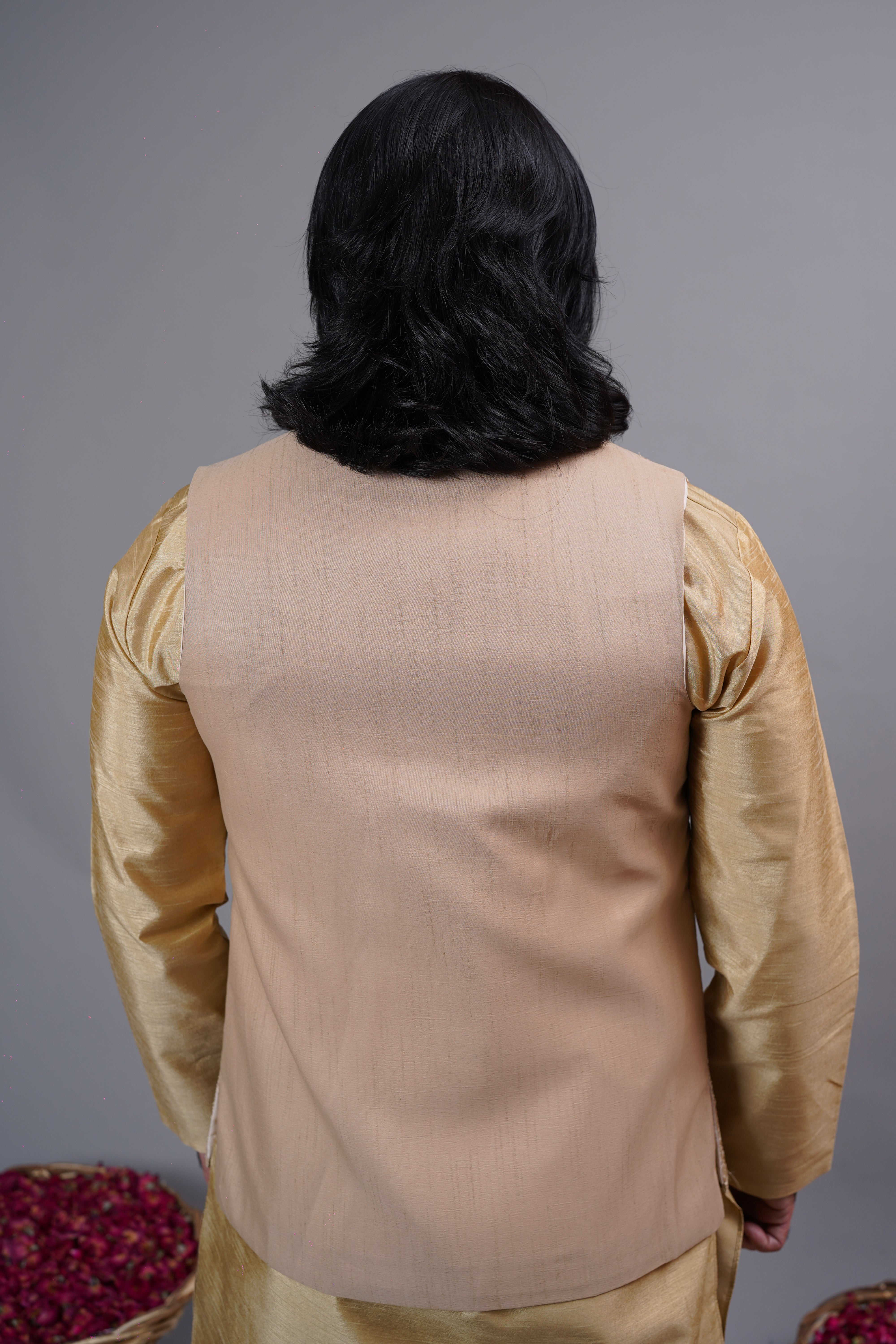 Champagne Gold Embroidered Waistcoat